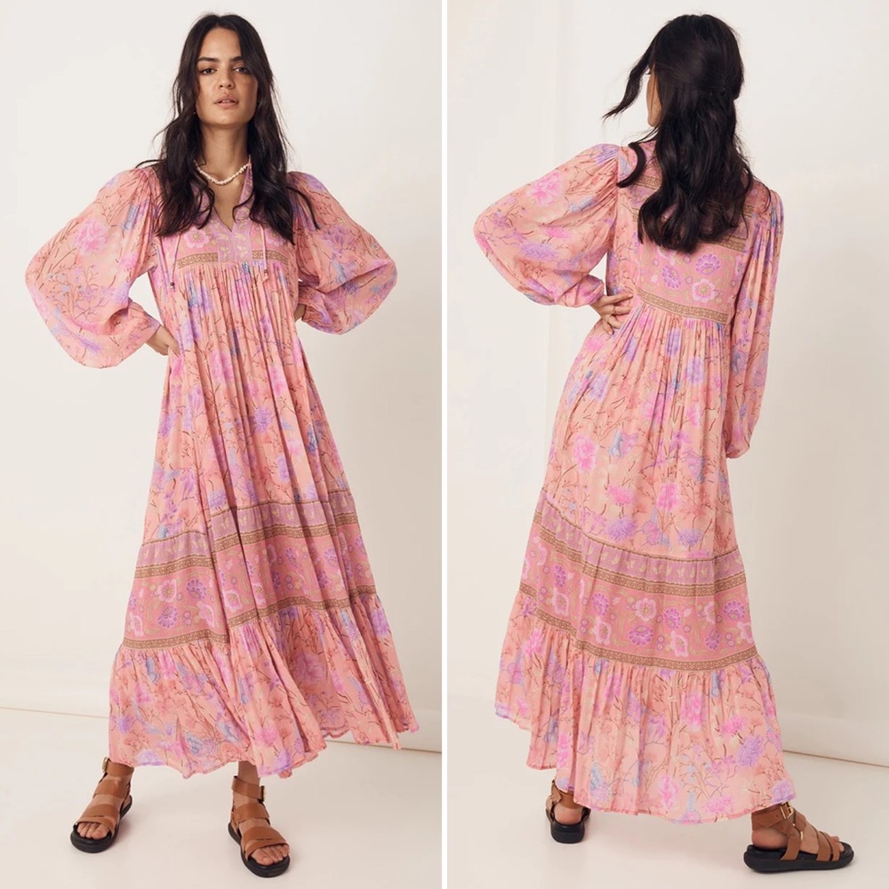 BNWT Spell Designs Butterfly Boho Dress in Musk